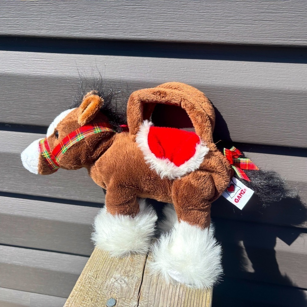 Ganz Whimsy Clutch Clydesdale Horse Brown Purse Plush Stuffed Animal - Picture 1 of 6